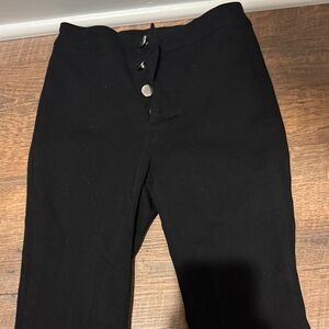 SHEIN Black Stretch Leggings with Branded Waist Tag